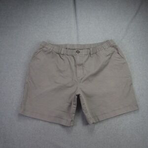 Chubbies Shorts Mens XXL Gray 7 Inch Inseam Elastic Waist Flat Front Chino Golf